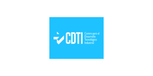 Logotipo de CDTI, Centro para el Desarrollo Tecnológico y la Innovación, entidad pública que financia proyectos de I+D+i empresarial